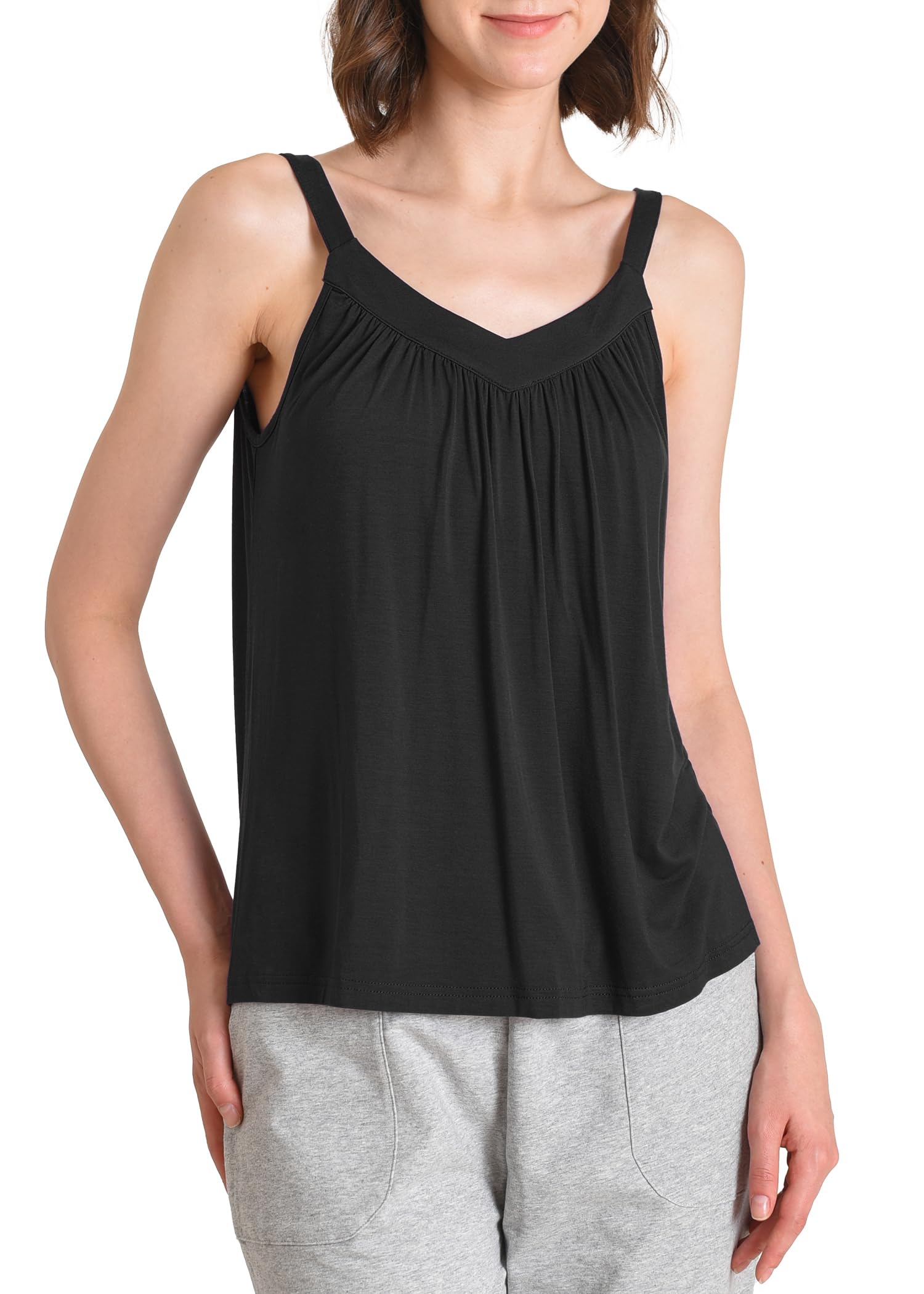 Women's Viscose Cami Pajama Top - Soft Sleep Tank Top for Women - Comfortable Nightwear for Lounge & Bedtime