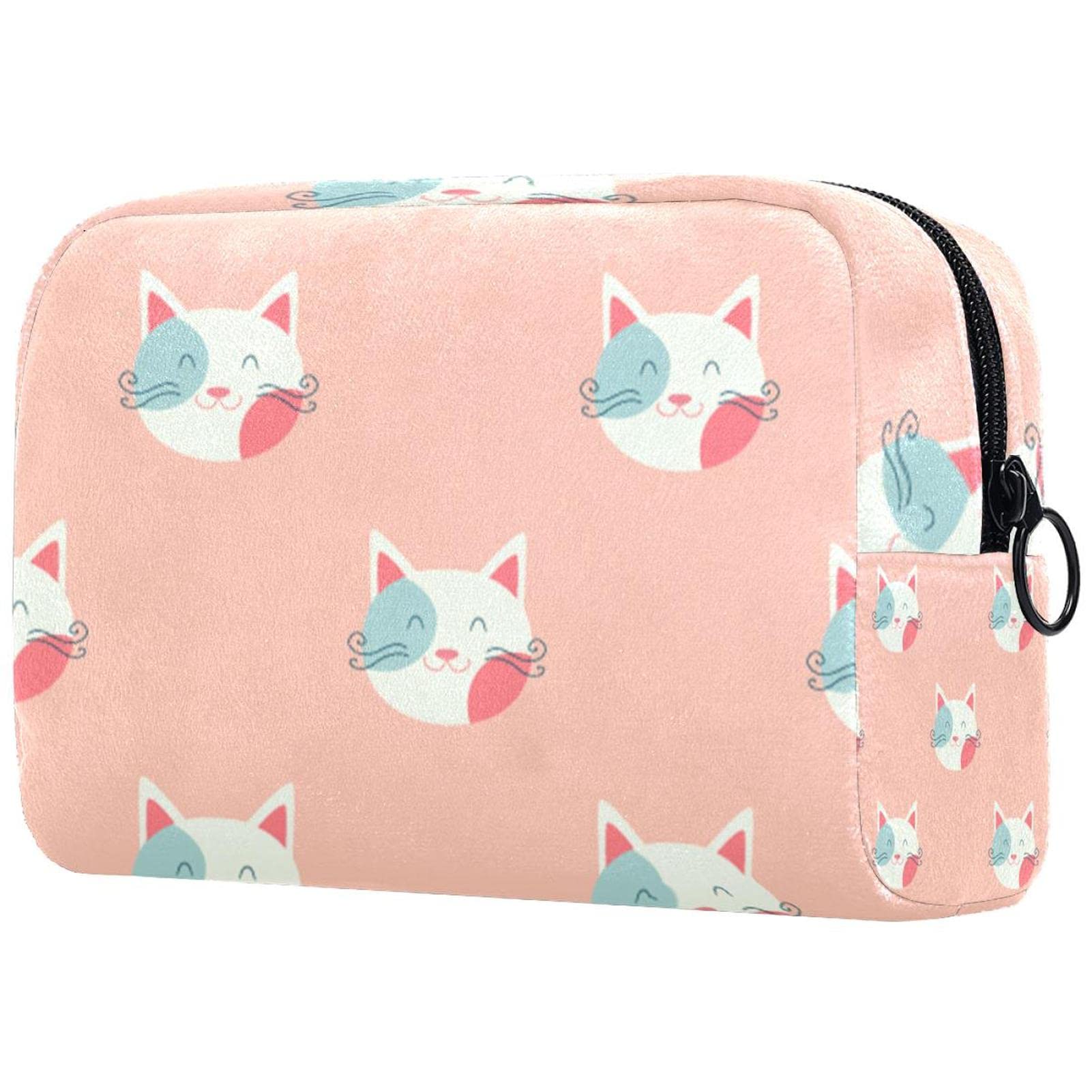 Large Cosmetic Bags for Women - Waterproof Travel Makeup Case with Zipper, Cute Cat Design Toiletry Organizer Pouch - Perfect for Travel, Gym, and Daily Essentials Storage