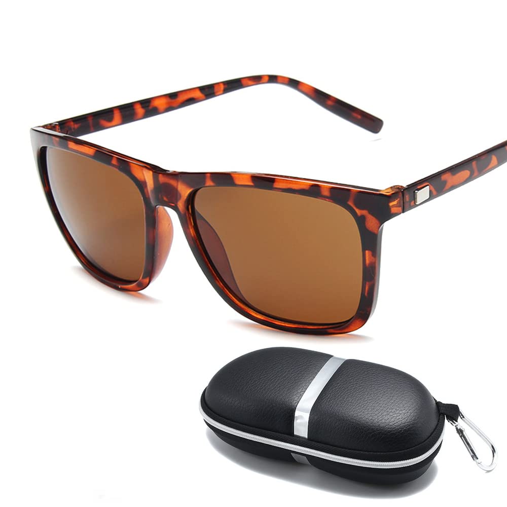 2022 Lightweight Aluminum Magnesium Polarized Sunglasses for Men & Women - UV Protection, Anti-Glare, Rectangular Frame - Perfect for Driving, Outdoor Sports & Beach Activities