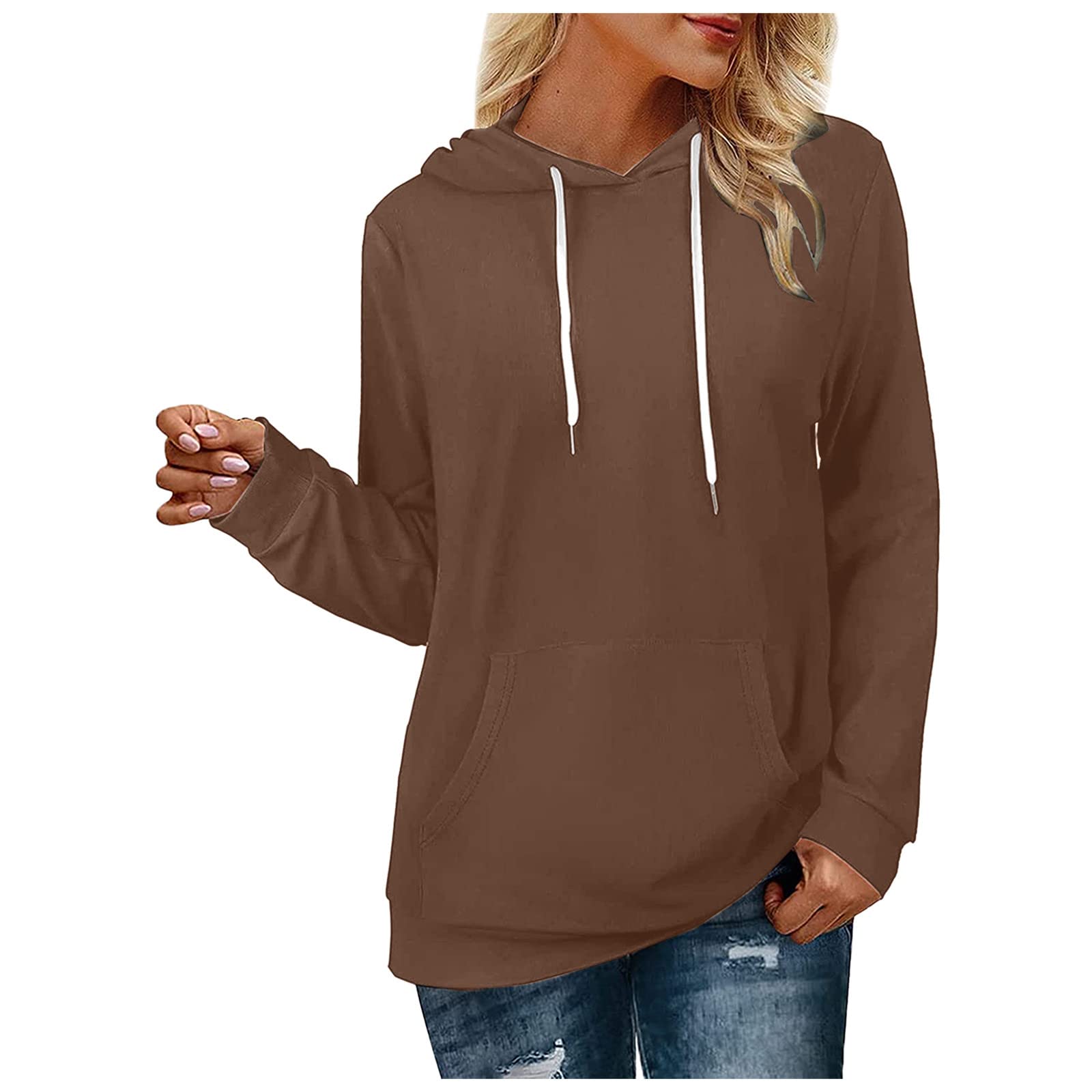 Women's Casual Hoodies - Long Sleeve Pullover Sweatshirts for Spring | Dressy & Comfortable Tops | Perfect for Everyday Wear, Work & Weekend Outings