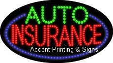 Auto Insurance Flashing & Animated LED Sign - High Impact, Energy Efficient for Car Dealerships, Insurance Offices & Roadside Advertising