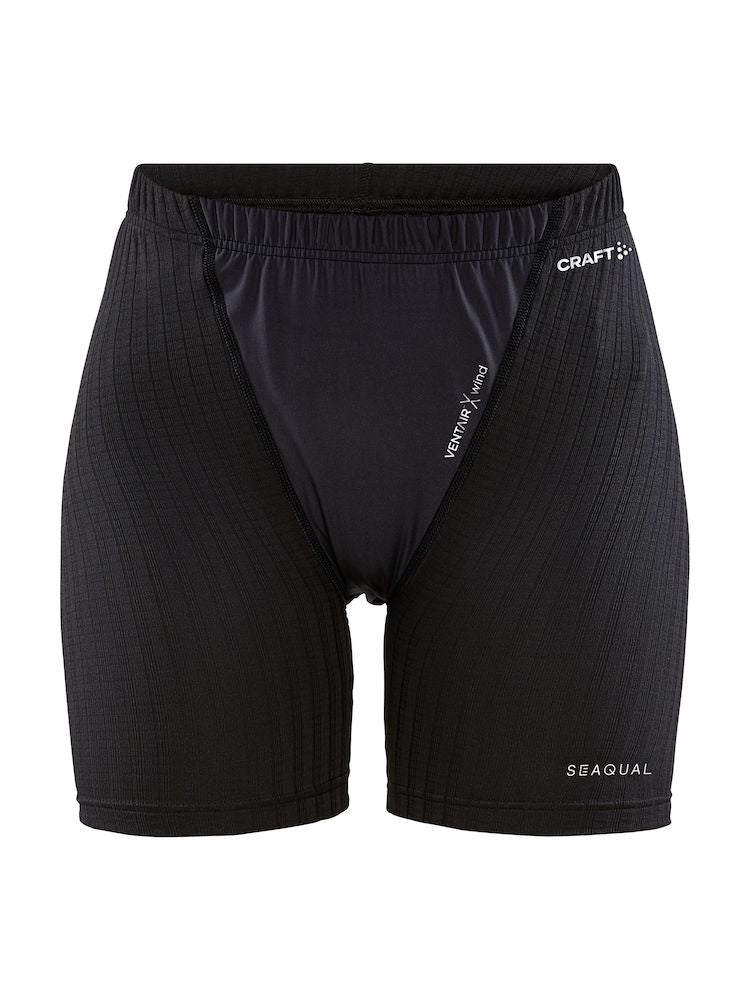 Women's Active Extreme X Wind Boxer Briefs - Black/Granite - High-Performance Workout Underwear for Running, Gym & Outdoor Sports