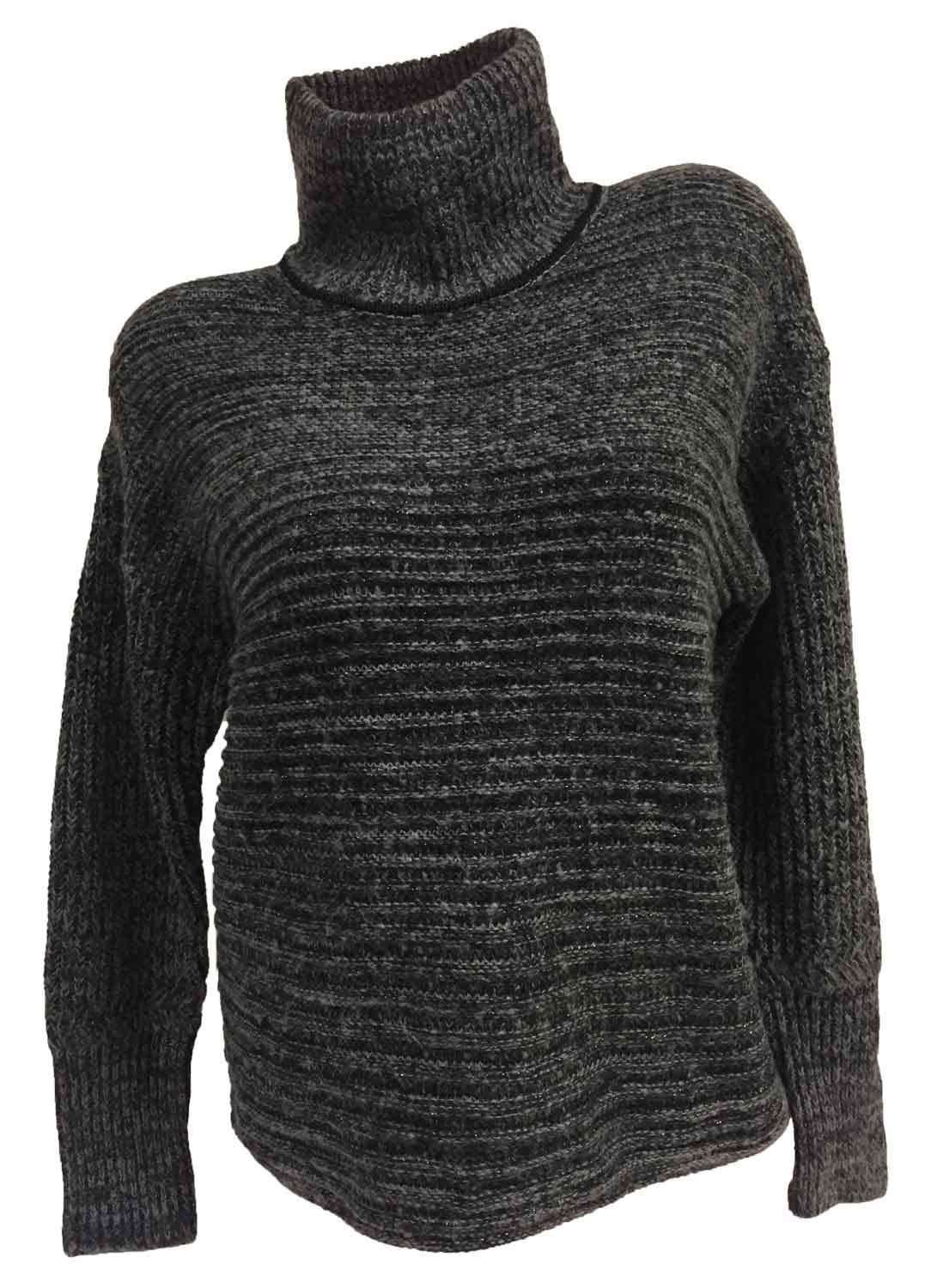 Simply Vera Vera Wang Women's Funnel Neck Sweater Pullover - Soft Knit Winter Sweater for Women | Cozy Casual Wear for Office, Date Night & Holiday Outfits