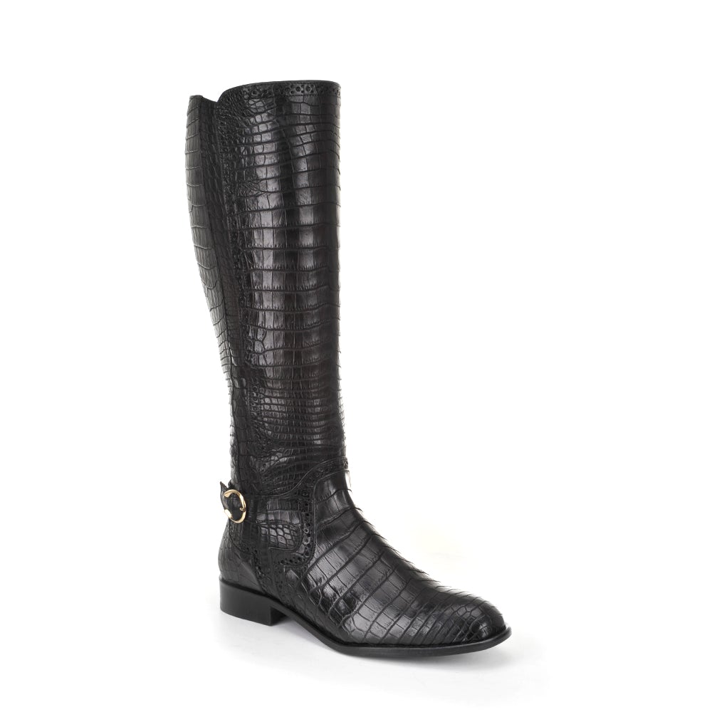 Luxury Women's Nile Crocodile Leather Boots - Cuadra Black Paris Texas Style | Premium Handmade Cowboy Boots for Fashion & Western Wear