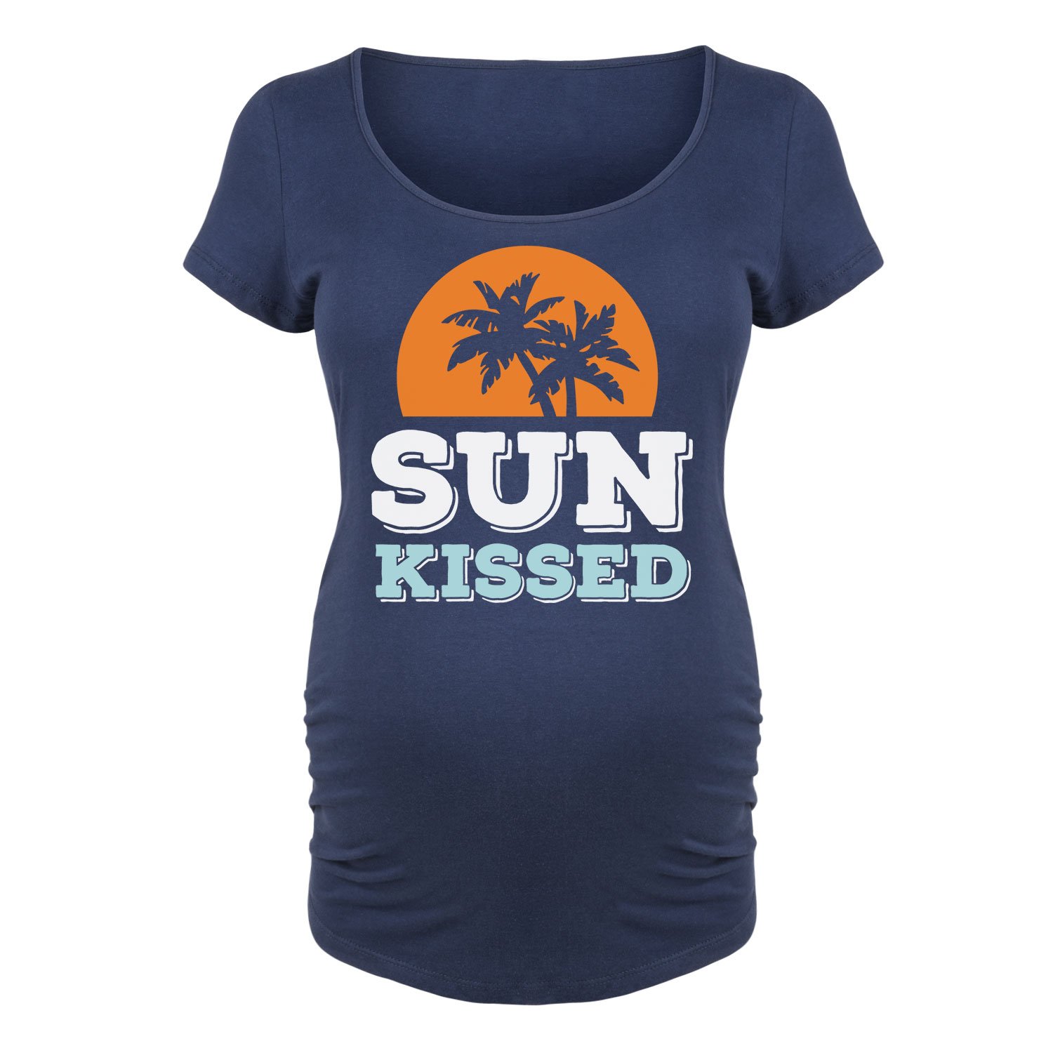 Bloom Maternity Sun Kissed Maternity Scoop Neck T-Shirt - Soft Pregnancy Tee for Women - Perfect for Casual Wear & Maternity Photos