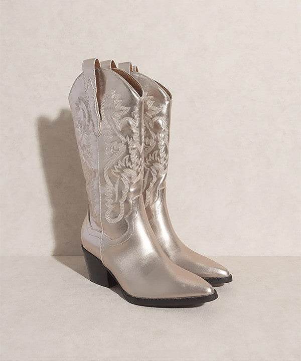 Amaya Classic Western Boots for Women - Genuine Leather Cowboy Boots with Comfortable Fit - Perfect for Rodeo, Country Music Festivals & Western Fashion