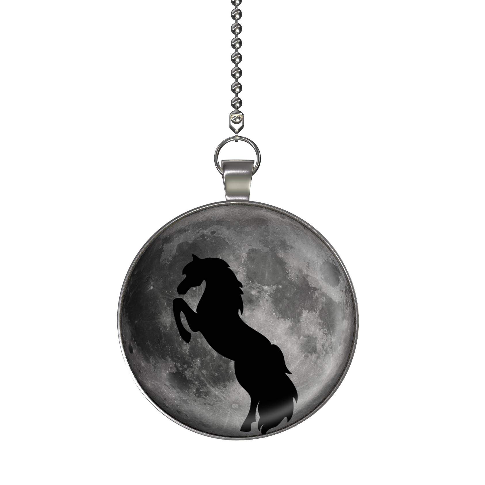Glow in the Dark Horse Moon Fan Pull Chain - Night Light Ceiling Fan Switch Accessory for Bedroom, Nursery & Home Decor
