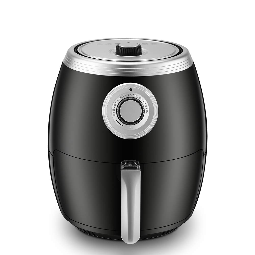 **Joy Pebble 6QT Air Fryer Oven - Oil-Free, 7 Smart Cooking Presets, Nonstick Basket, 1500W for Healthy Low-Fat Meals (6QT, Black) - Perfect for Family Dinners, Quick Snacks & Meal Prep**
