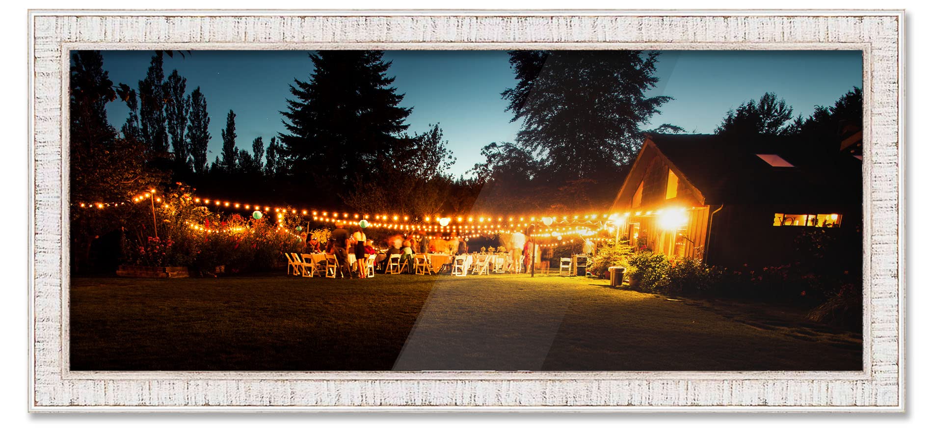 18x47 Inch White Wood Picture Frame - Modern Photo Frame with UV Acrylic Shatter Guard & Acid-Free Foam Backing - Wall Hanging Hardware Included - Perfect for Family Photos, Living Room Decor, Bedroom Wall Art, and Office Display (No Mat)