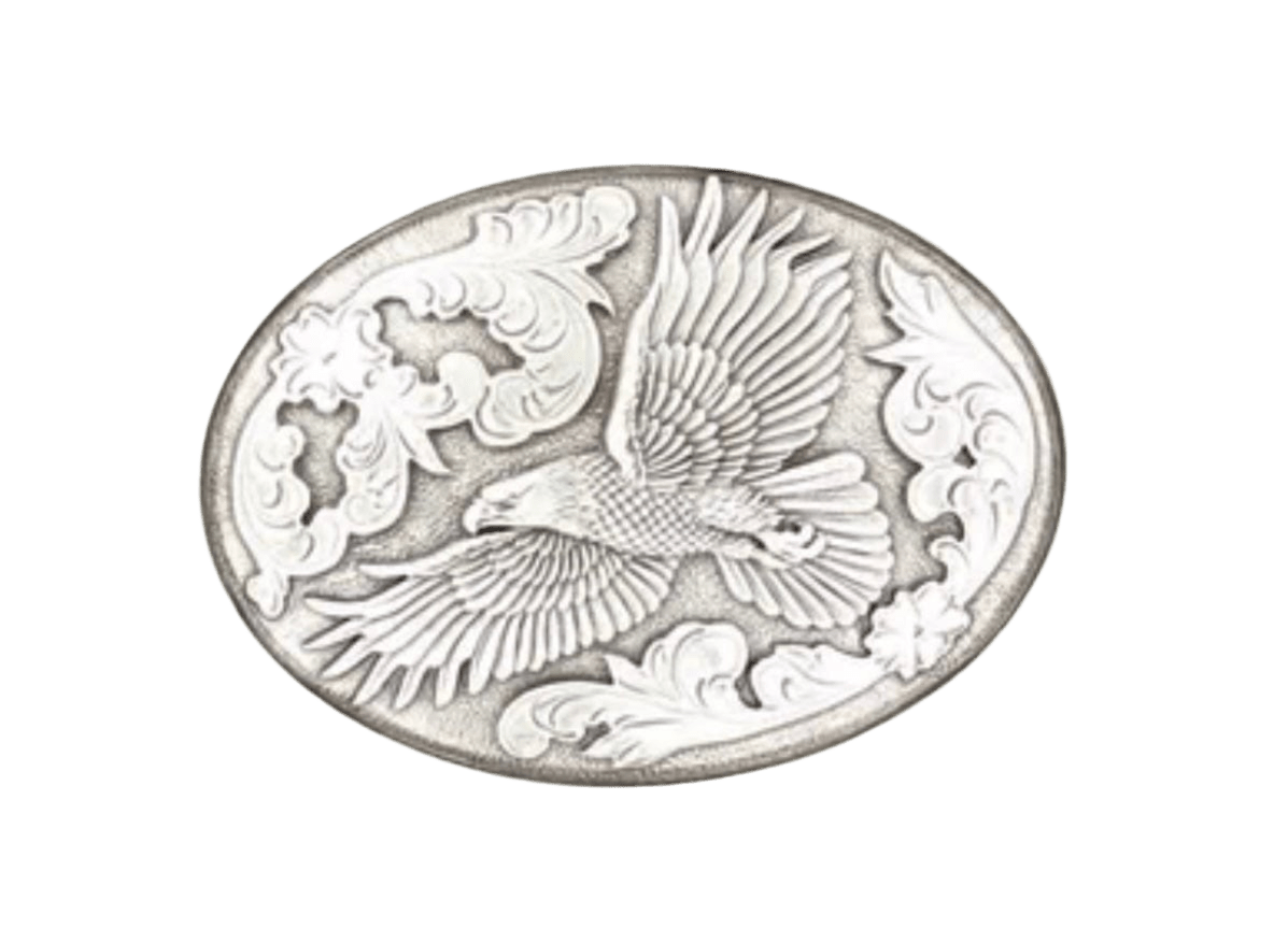 Nocona Oval Eagle Belt Buckle - Western Style Cowboy Belt Buckle for Men | Perfect for Rodeo, Country Music Festivals & Western Fashion Outfits