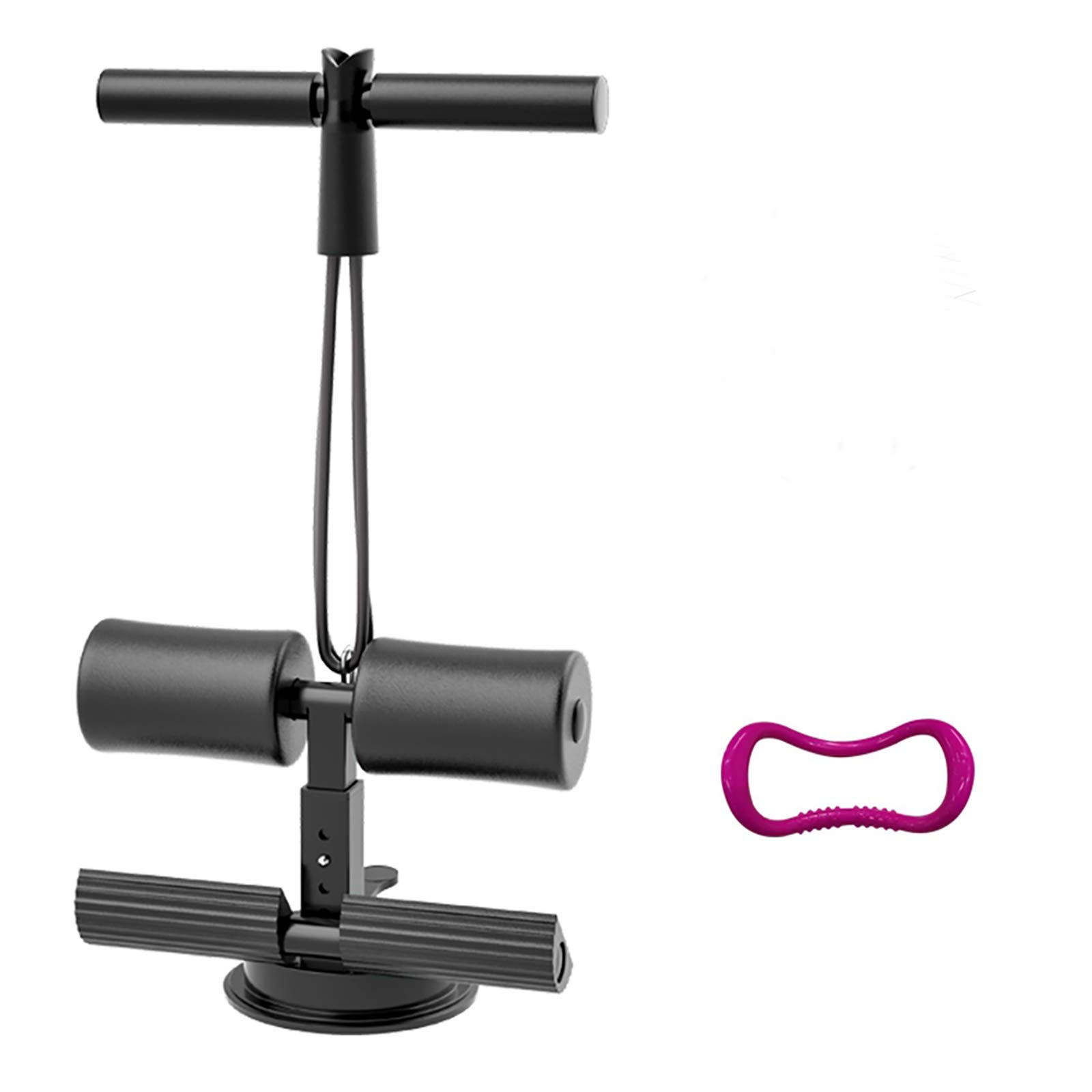 Retyion Adjustable Sit Up Bar with Resistance Bands - Abdominal Trainer for Home Workouts, Core Exercise Equipment with Suction Cups - Perfect for Home Gym, Fitness Training & Strength Building