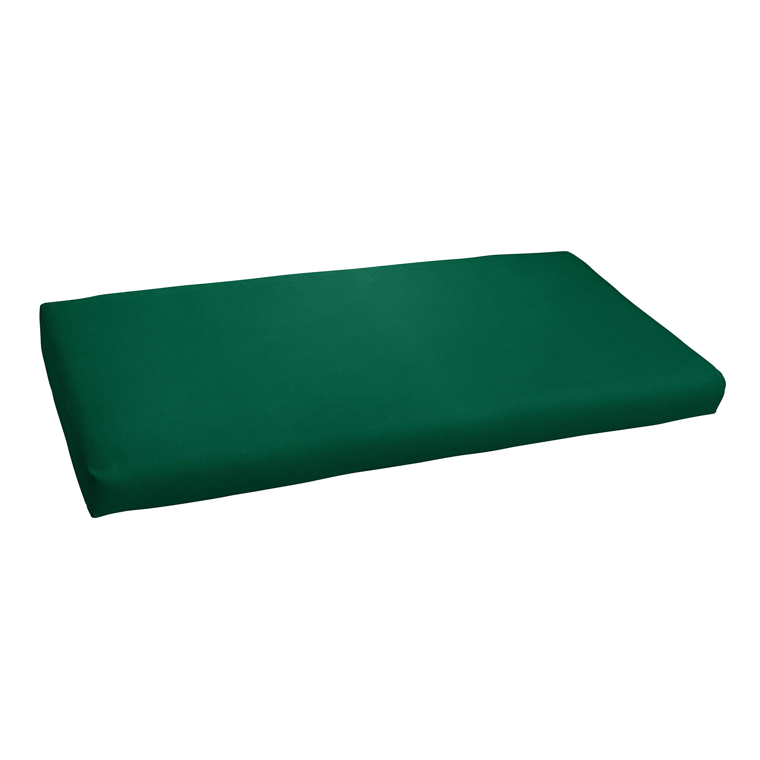 Sorra Home Sunbrella Bristol Bench Cushion - Waterproof Outdoor Seat Cushion, Teal Canvas Fabric, 1-Pack - Perfect for Patio, Deck, Garden & Poolside Furniture