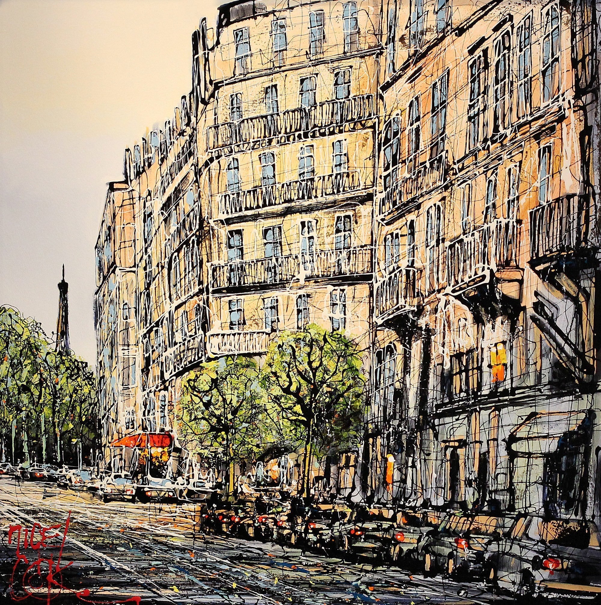 Paris Wall Art - Elegant Canvas Print of a Quiet Moment in Paris for Home & Office Decor | Perfect for Living Room, Bedroom, or Gift