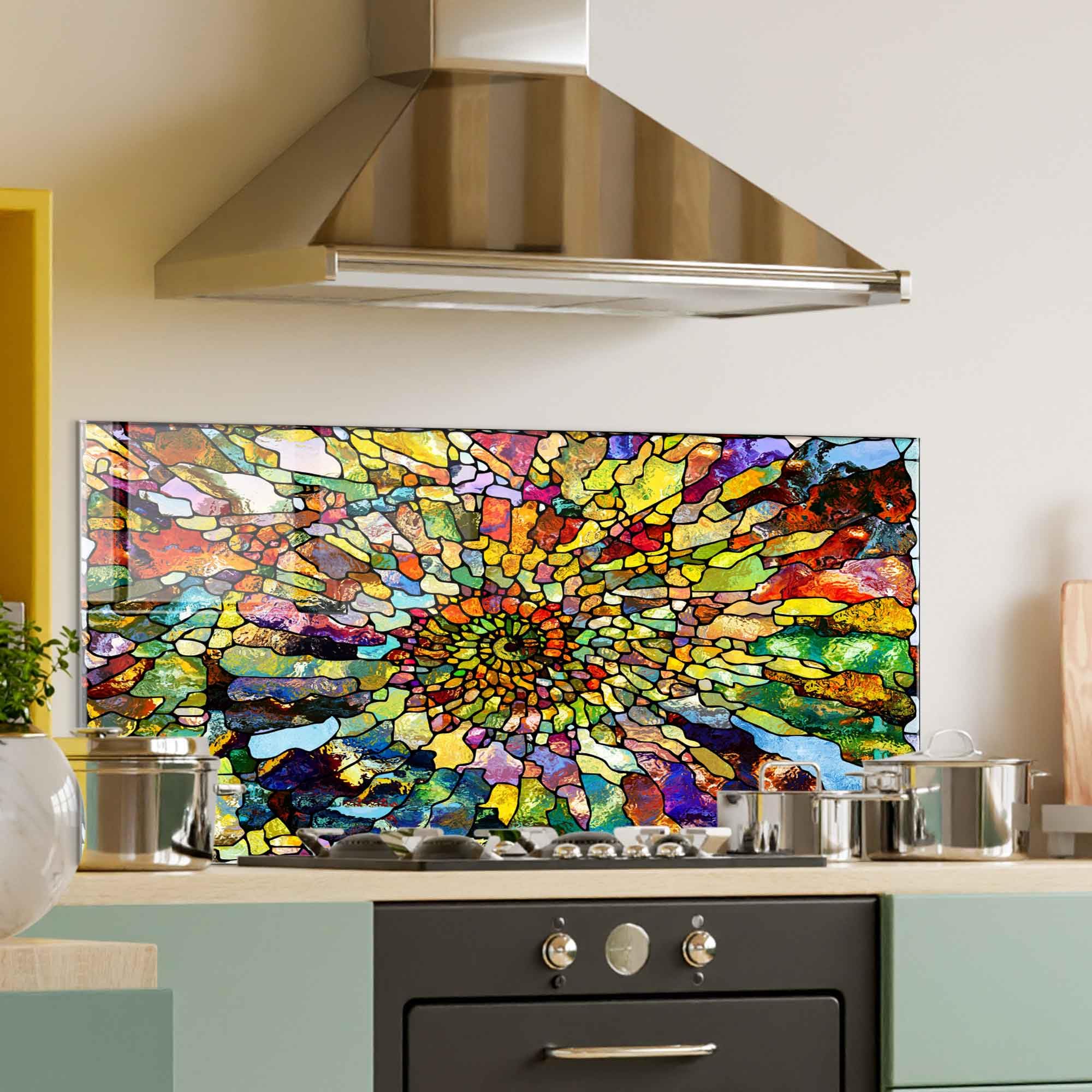 Tempered Glass Kitchen Backsplash - 30x18