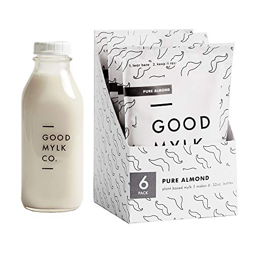 Organic Unsweetened Almond Milk Concentrate Powder - 6 Pack Bundle for Homemade Dairy-Free Milk (Makes 6x32oz) - Vegan, Keto, Paleo Friendly - Perfect for Smoothies, Coffee & Baking