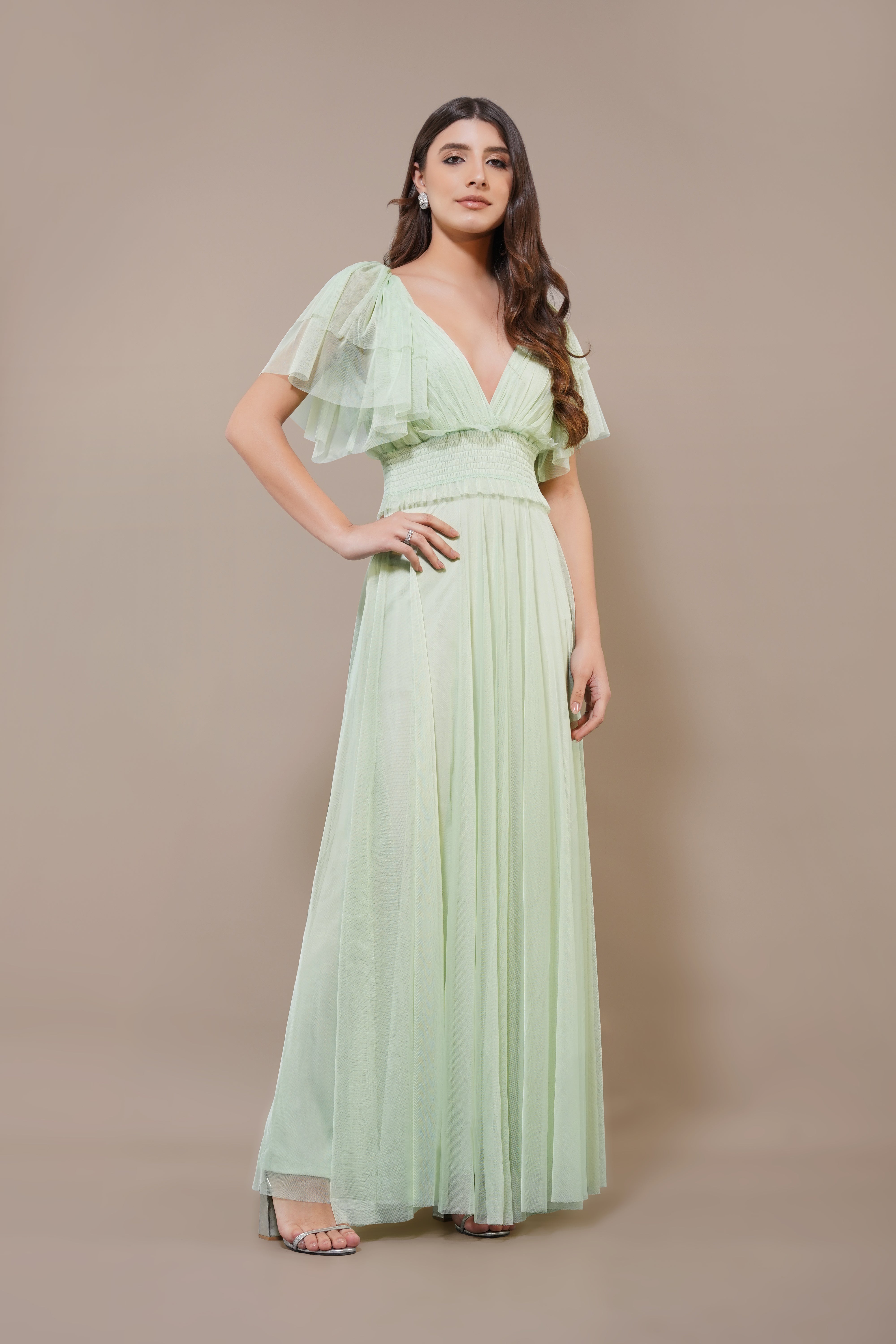 Elegant Shelby Maxi Dress in Sage Green - Flowy Boho Summer Dress for Women | Perfect for Beach Vacations, Weddings & Casual Outings