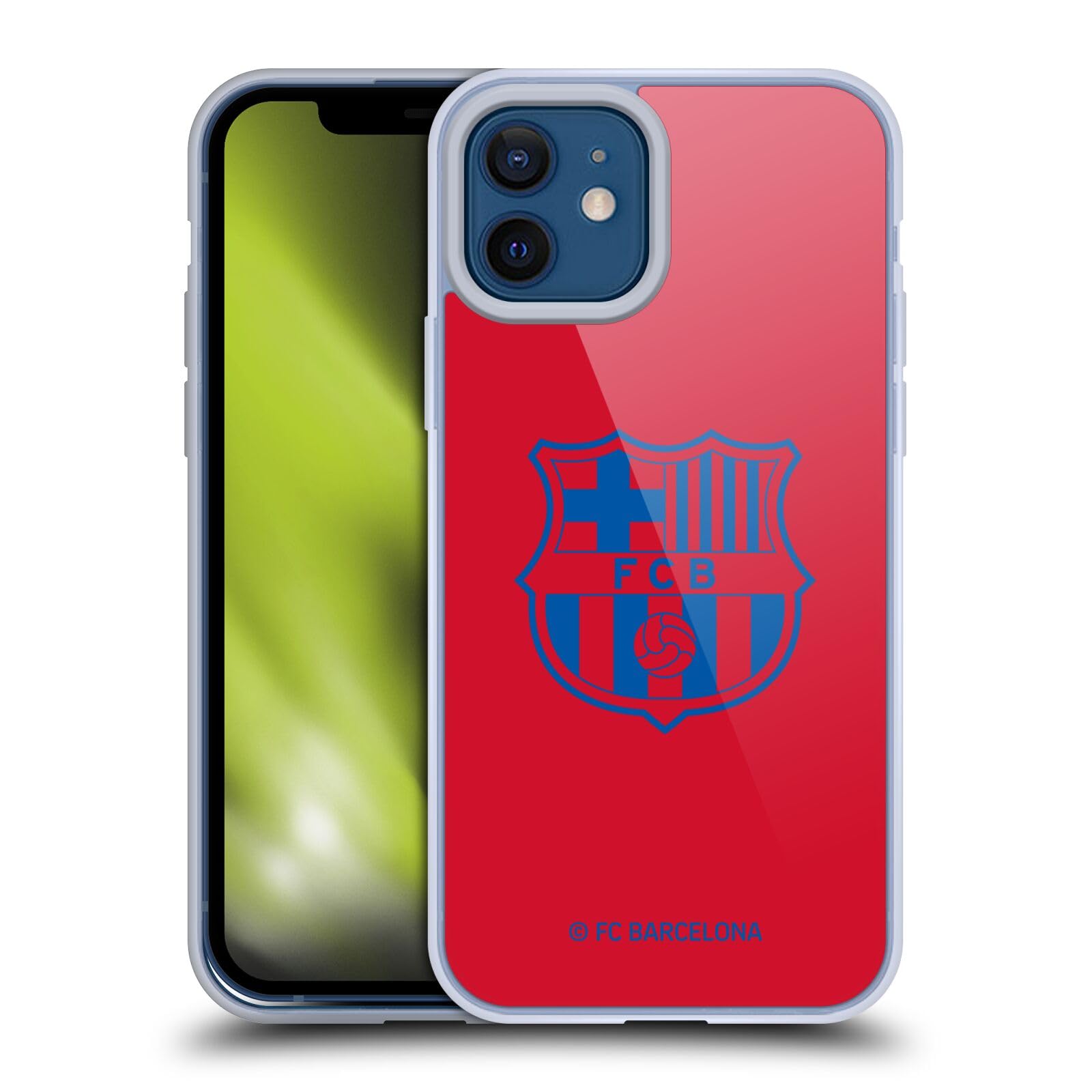 Officially Licensed FC Barcelona Red Crest Soft Gel Case for Apple iPhone 12 & iPhone 12 Pro - Durable Protection with Team Spirit for Soccer Fans & iPhone Users