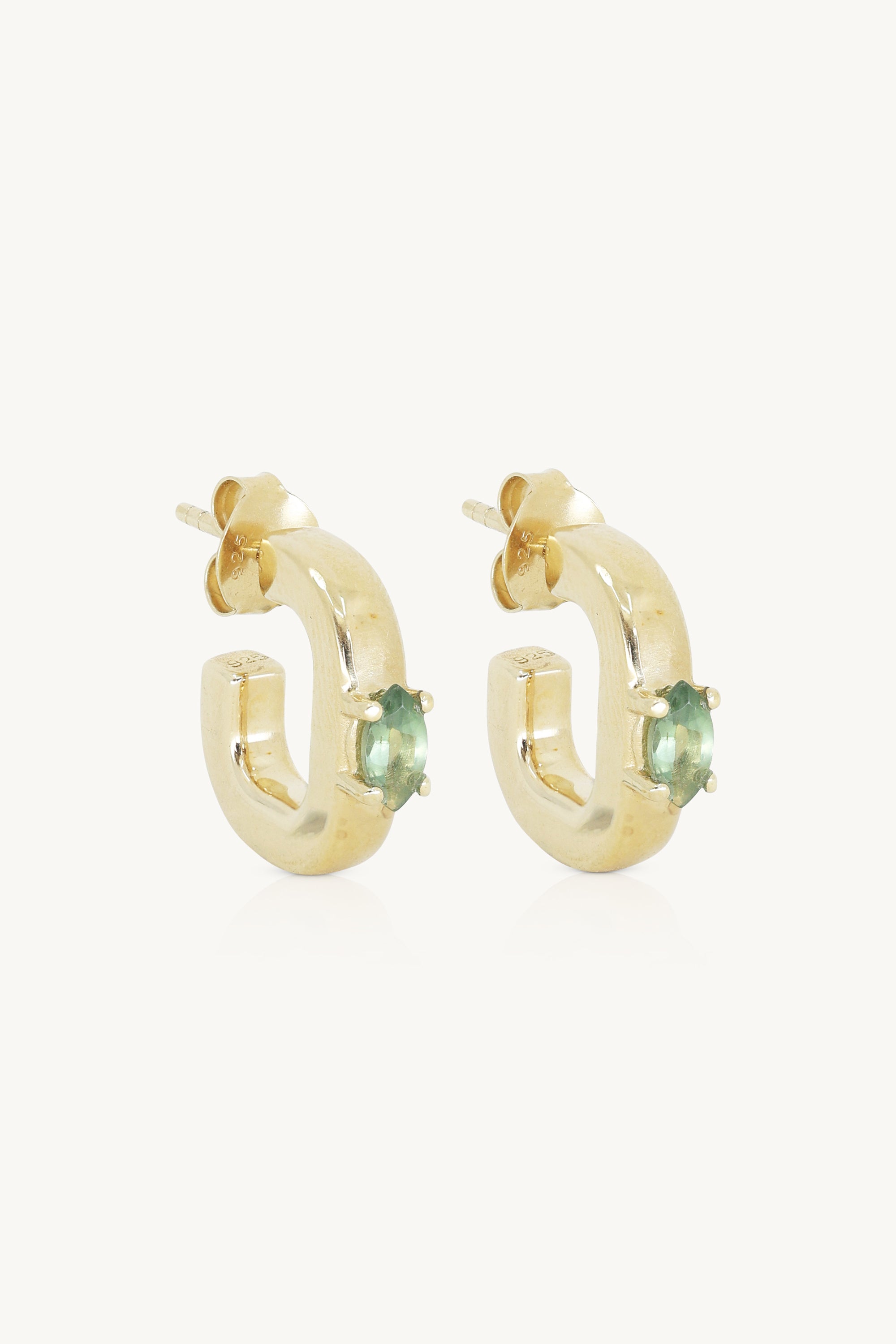 Elodie Apatite Gold Hoop Earrings for Women - Dainty Blue Gemstone Jewelry - Perfect for Everyday Wear, Office & Date Night