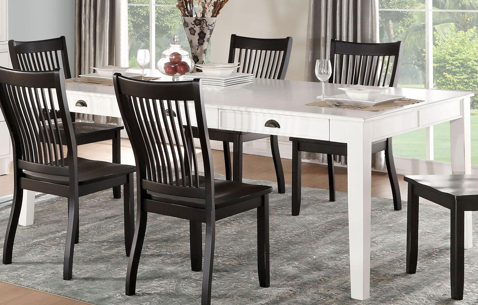 Acme Furniture Renske Rectangular Dining Table in Antique White - 71850 | Modern Farmhouse Style Dining Room Table for Family Gatherings & Dinner Parties