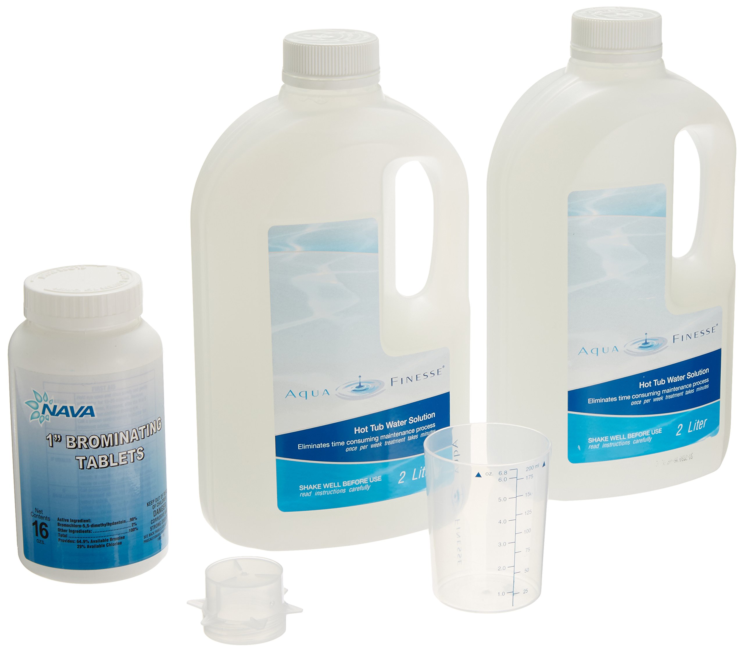 Aqua Finesse® Hot Tub Water Care Kit with Bromine Tablets - Keep Your Spa Clean & Safe for Relaxation