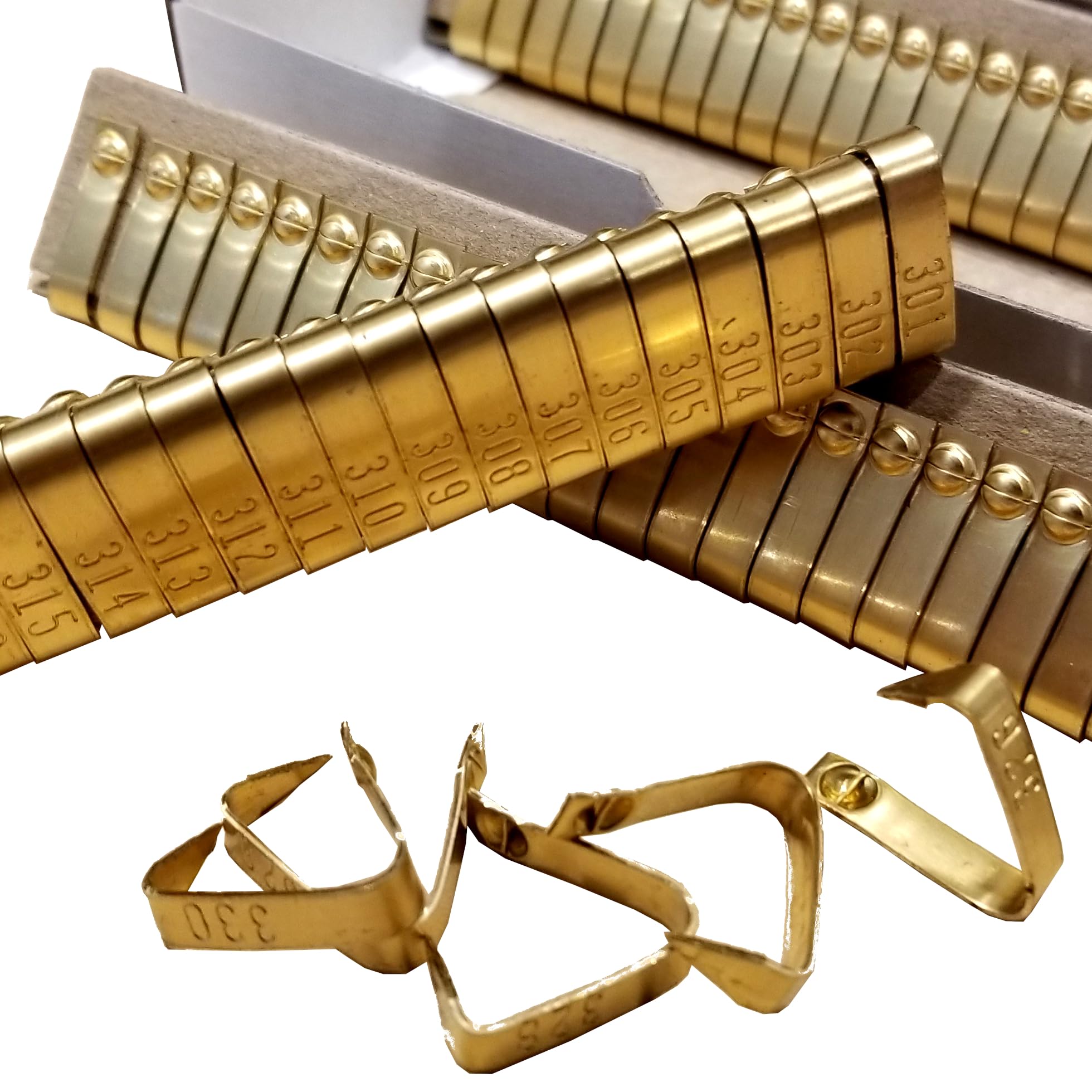 Custom Stamped Brass Jiffy Chicken Wing Bands (300 Pack) - Perfect for Poultry Identification, Farm Organization & Livestock Tracking