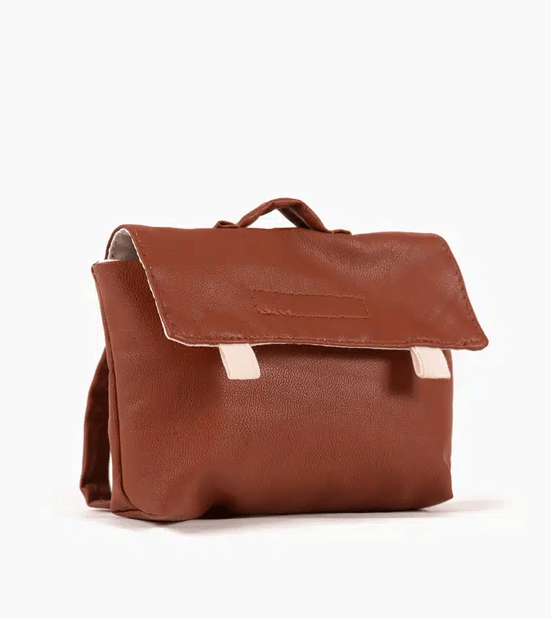 Minikane Brown Leather Backpack for Baby Dolls - Perfect for Pretend Play, Dress Up & Collectible Doll Accessories