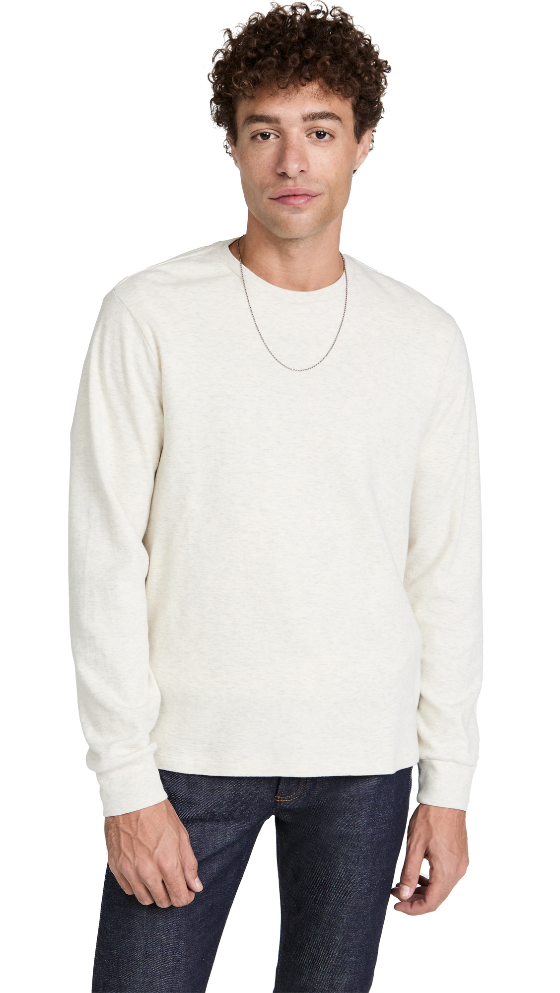 FRAME Men's Long Sleeve Crewneck Sweatshirt - Soft Cotton Pullover for Casual Wear, Street Style & Layering | Comfortable & Stylish Sweater for Everyday Outfits