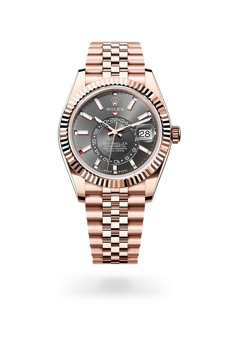 Luxury Rolex Sky-Dweller 18K Everose Gold Watch Ref. M336935-0008 | Premium Swiss Timepiece for Men | Perfect for Business, Travel & Special Occasions | Richter & Phillips Jewelers