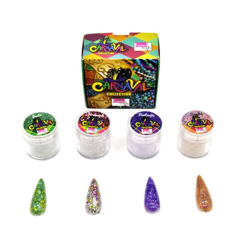 Fantasy Nails Carnival Collection - Long Lasting Press on Nails with Glue - Perfect for Parties, Halloween, Cosplay & Special Events