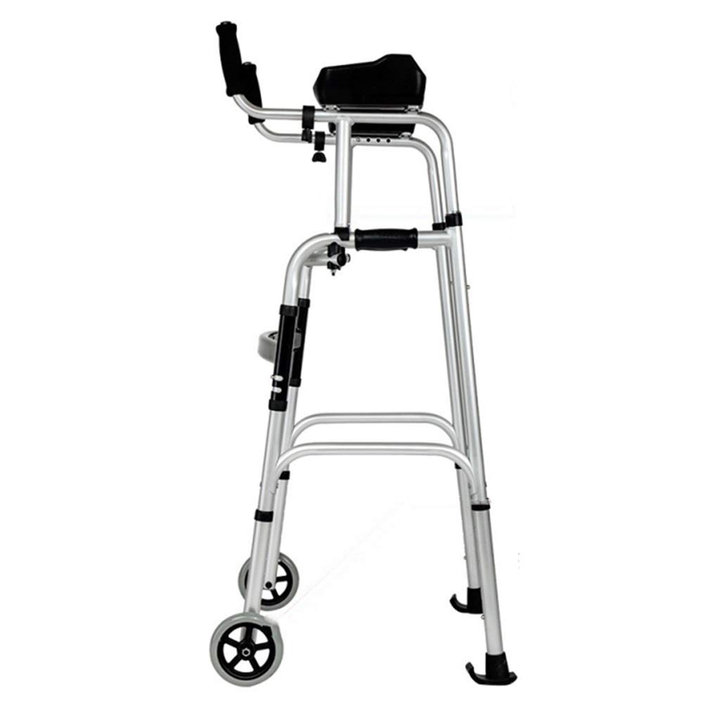 Premium Adjustable Height Rolling Walker for Seniors & Tall Adults - Heavy Duty Aluminum Mobility Aid for Indoor & Outdoor Use - Ideal for Home, Park & Shopping Assistance