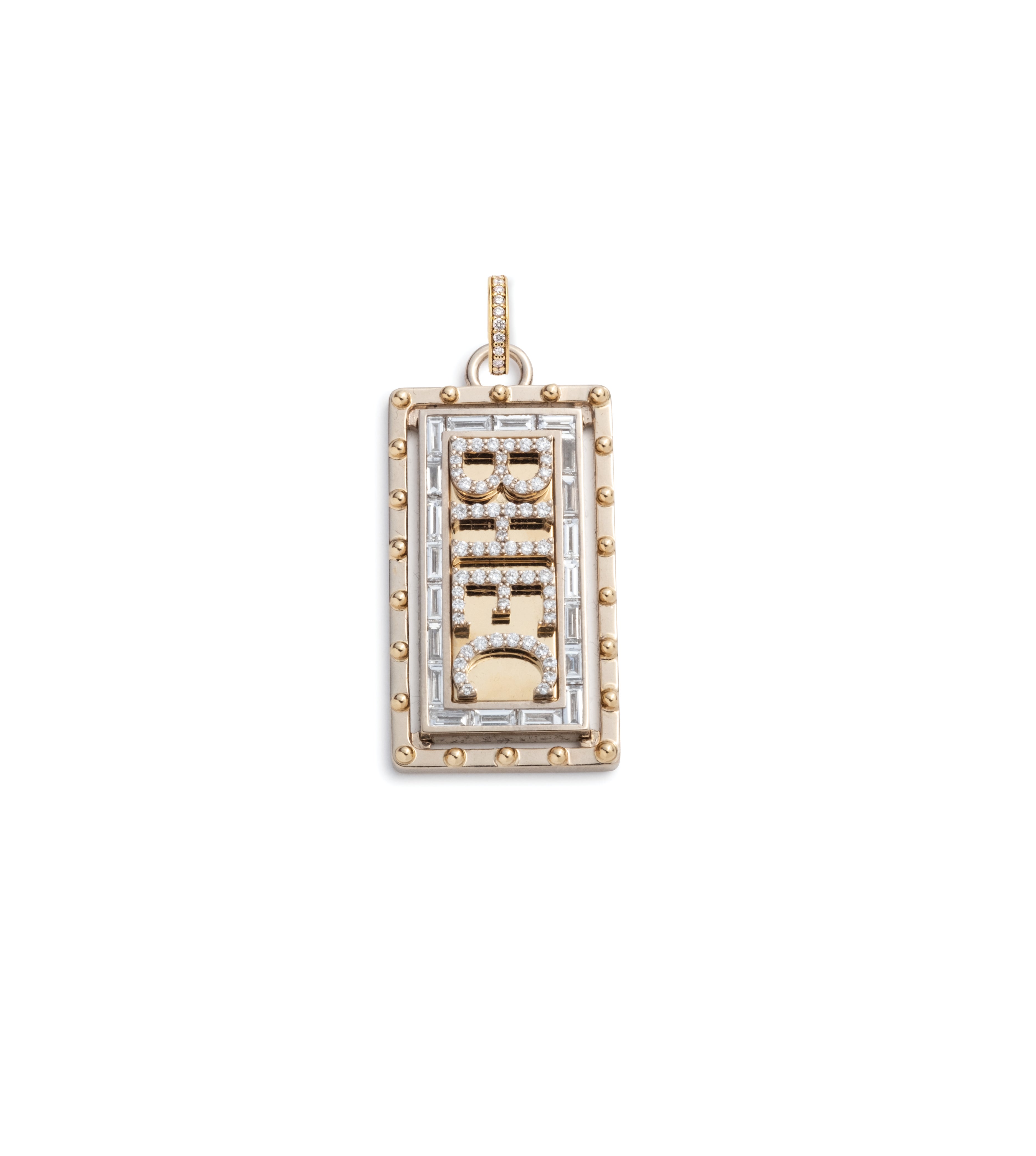 Lovestruck: 14K Gold Medium Custom Pierced Diamond Pendant Necklace with Annex Link Chain - Perfect for Anniversaries, Valentine's Day & Romantic Gifts