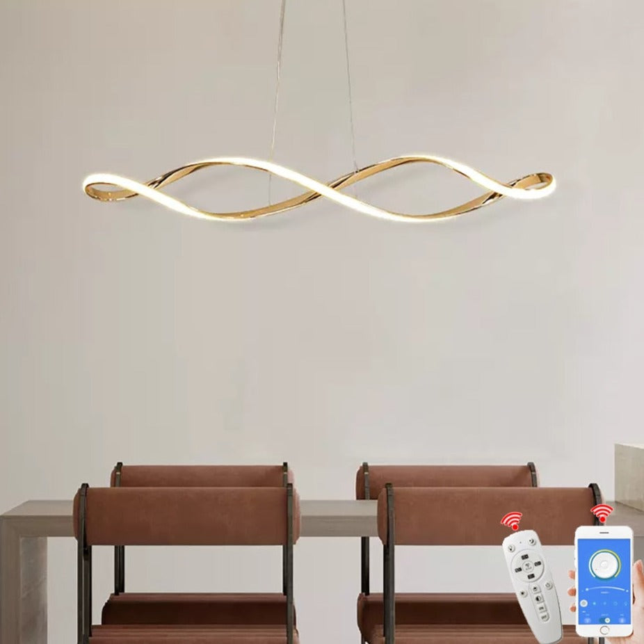 Twirl Chandelier - Elegant Kitchen Island Lighting Fixture for Modern Dining Rooms & Home Decor