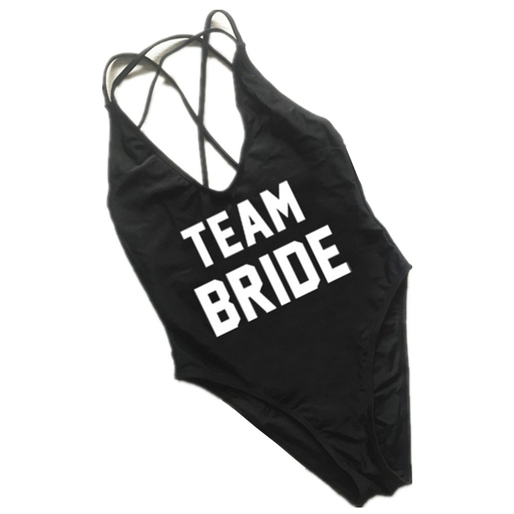 Shifeier Birde Women's Strappy One Piece Swimsuit - Sexy Monokini Bikini in Black for Beach, Pool & Vacation