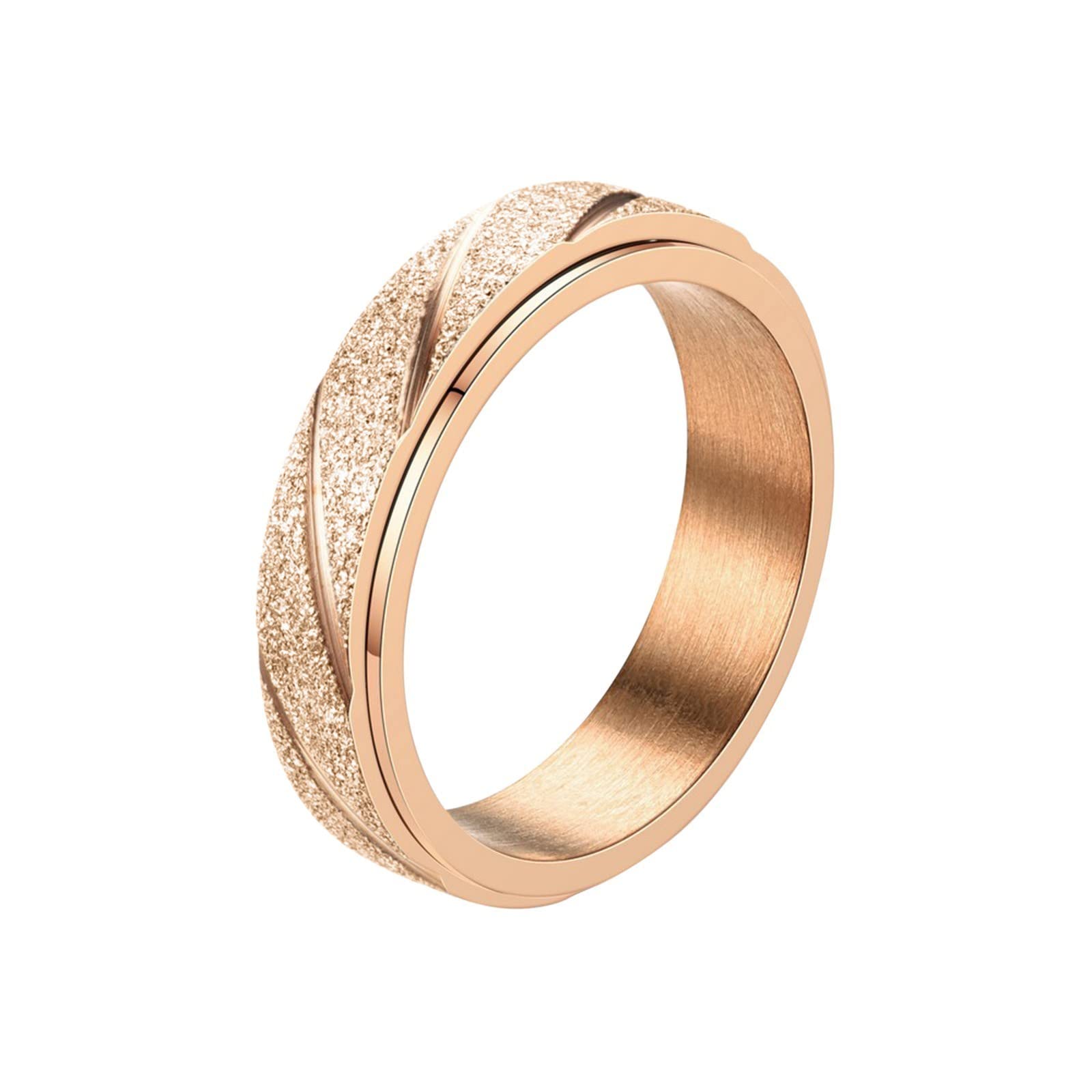 Stainless Steel Spinner Ring for Men & Women - Trendy Turnable Anxiety Relief Ring with Frosted Finish - Cool Wedding Band for Stress Relief & Fidgeting (Hot Pink, Size 9) | Perfect for Daily Wear, Gifts & Meditation