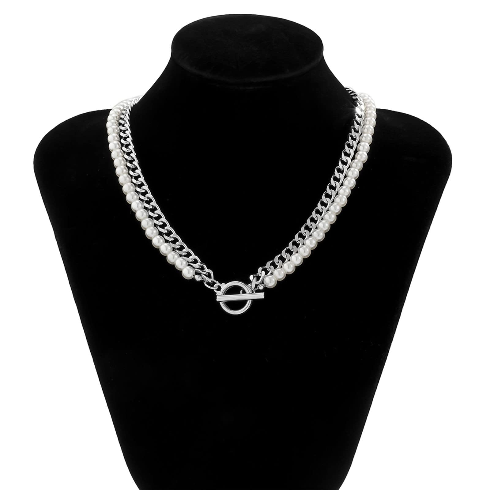 Vintage Pearl Choker Necklace for Women - Bohemian Sunflower & Moon Pendant Jewelry, Perfect for Parties & Date Nights