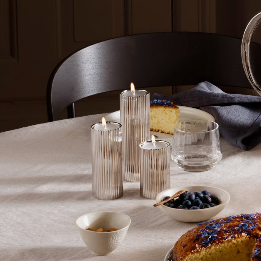 Georg Jensen Bernadotte Tealight & Candle Holder - Elegant Scandinavian Design for Home Decor, Wedding Centerpieces & Romantic Ambiance