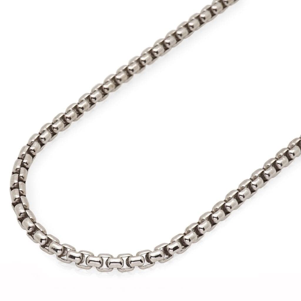Verona Jewelers Genuine 925 Sterling Silver 2MM-5MM Solid Round Box Link Necklace & Bracelet Set for Men, Women, Boys, Girls - Rhodium Plated Durable Chain (16-30 Inch) - Perfect for Everyday Wear, Gifts & Special Occasions