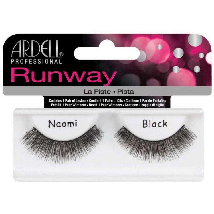Ardell Runway False Eyelashes - Naomi Black Style for Dramatic Eye Makeup | Perfect for Parties, Weddings & Special Occasions