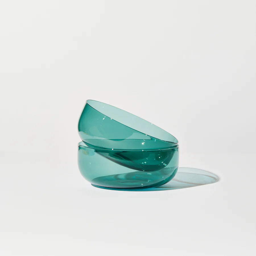 Premium Set of 2 Teal Ceramic Bowls - Durable & Stylish Kitchenware for Serving, Mixing & Food Prep - Perfect for Salads, Soups & Home Decor