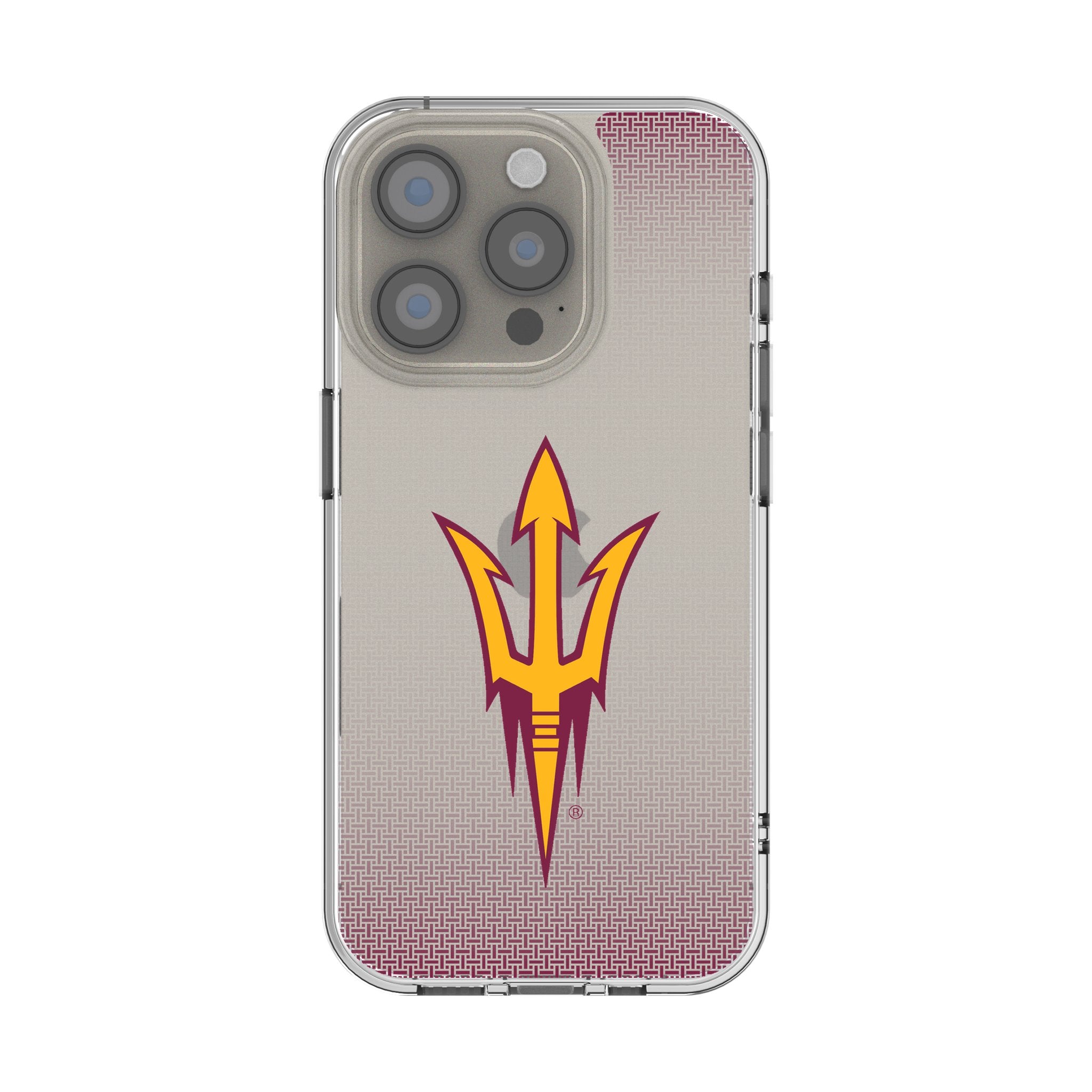 Arizona State University Sun Devils Clear Linen Phone Case for iPhone - Perfect for School Pride & Everyday Protection