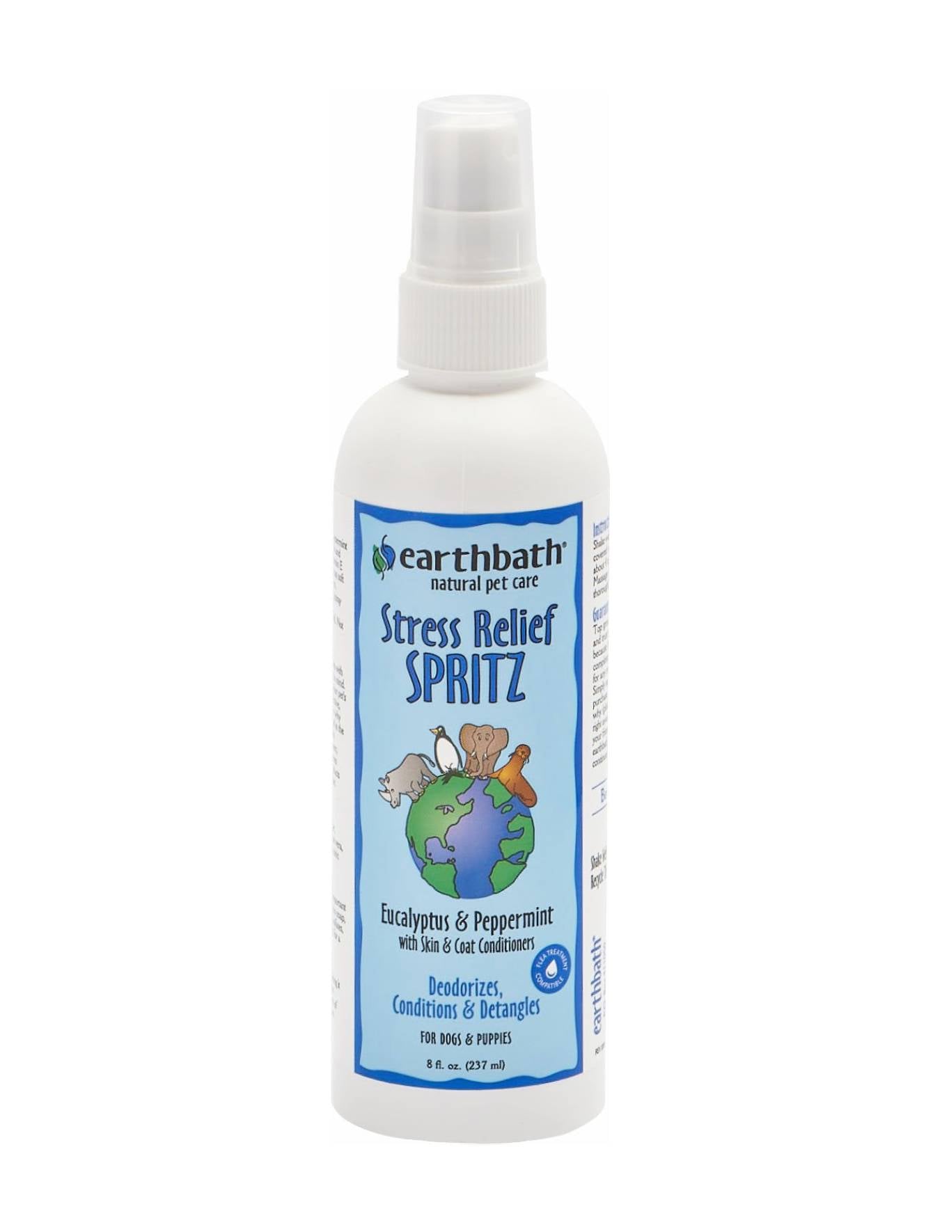 Earthbath Stress Relief Spritz for Dogs - 8oz (236ml) Calming Spray with Lavender & Chamomile - Soothes Anxious Pets During Travel, Grooming & Vet Visits
