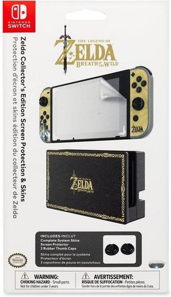 Nintendo Switch Screen Protector & Skins Set - Zelda Collector's Edition | PDP Gaming Play and Protect Kit for Console & 2 Joy-Cons | Perfect for Gaming Enthusiasts & Zelda Fans