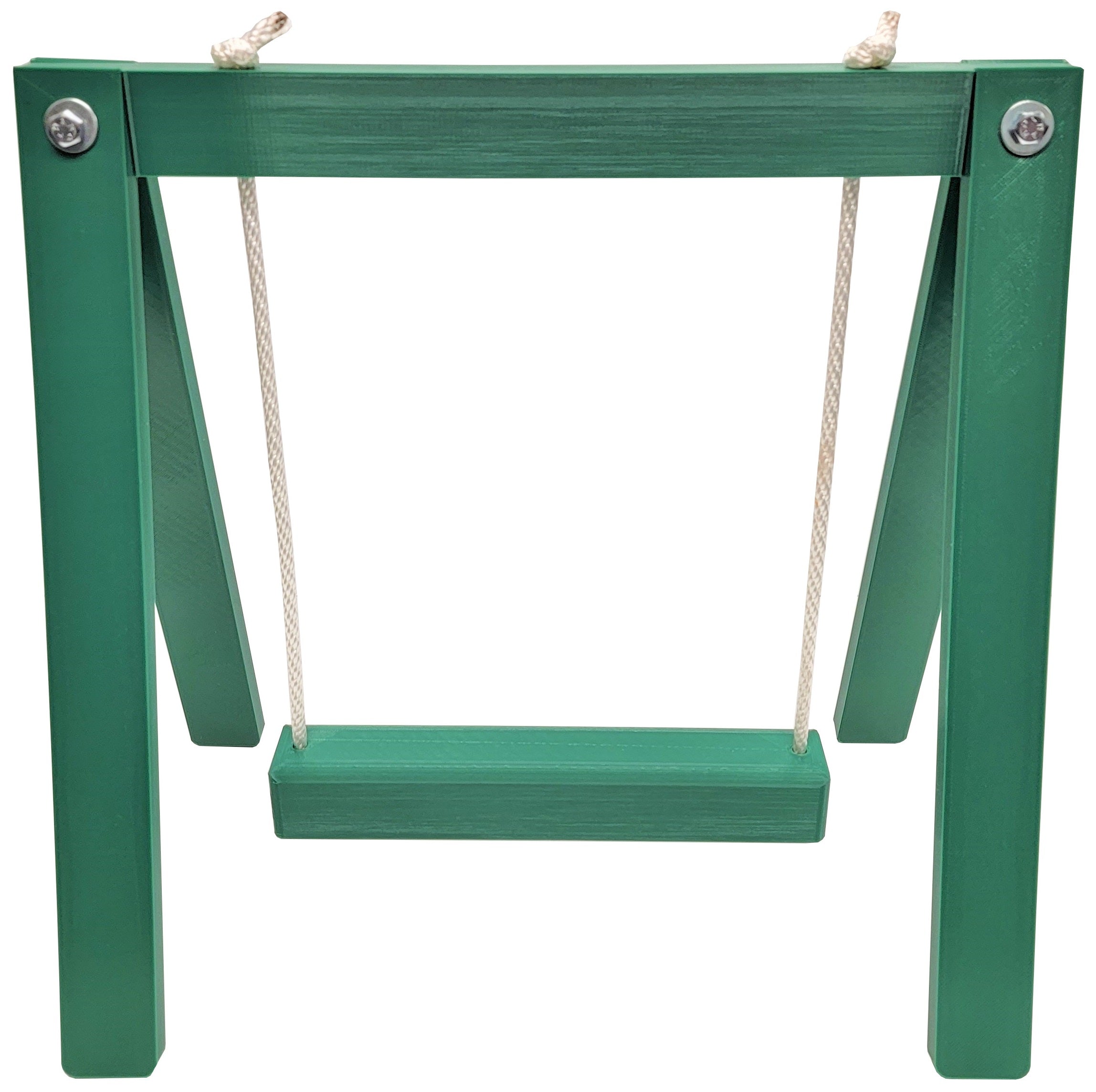 15 Inch Tall Green Chicken Swing Set - Durable Poultry Perch for Hens & Birds - Perfect for Coops, Backyards & Farm Use