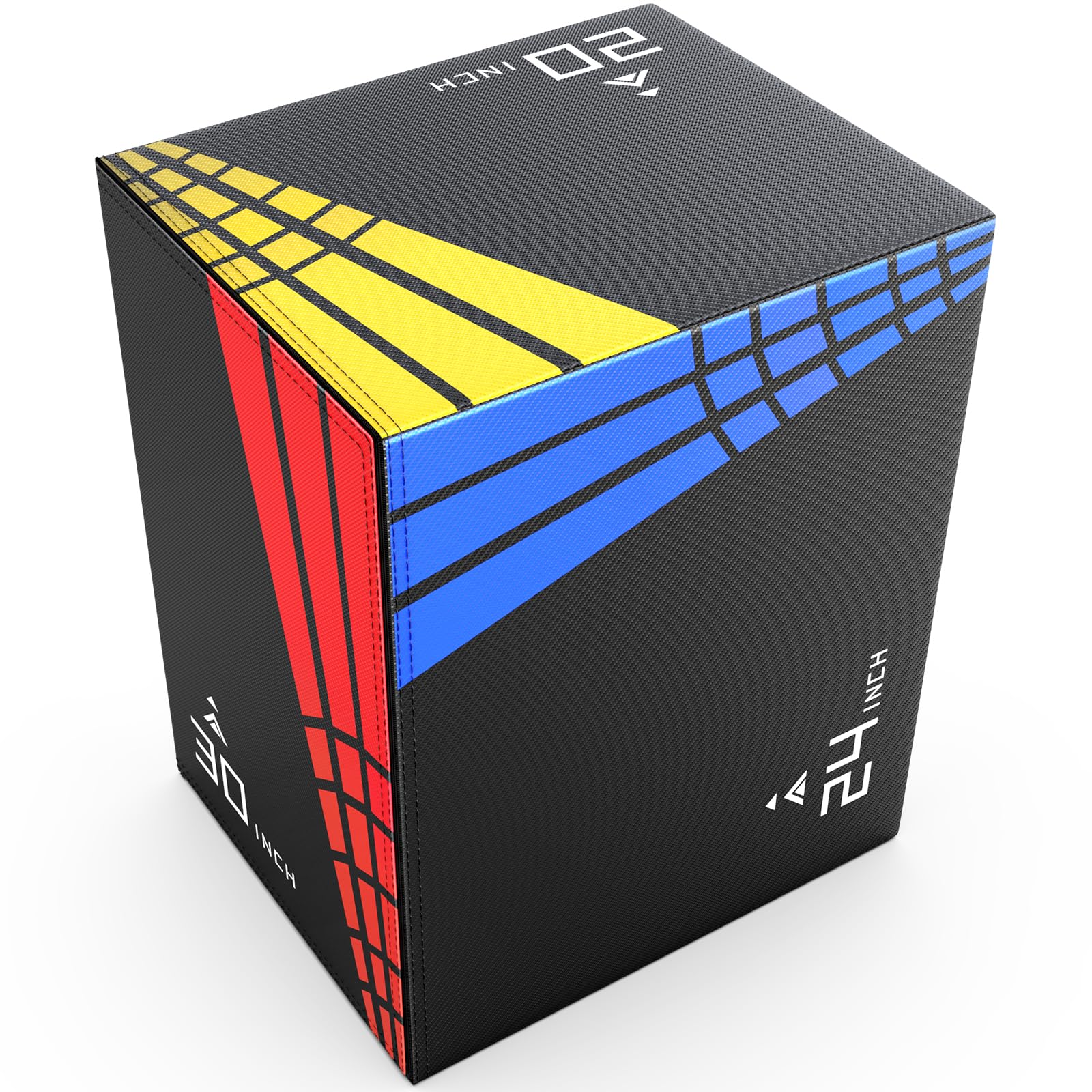 GIKPAL 3-in-1 Plyo Box for CrossFit & Home Gym - Heavy Duty Jump Box with High Density Foam Core & Non-Slip Surface - Perfect for Box Jumps, Step Ups & Plyometric Training - Ideal for HIIT, Cardio & Strength Workouts