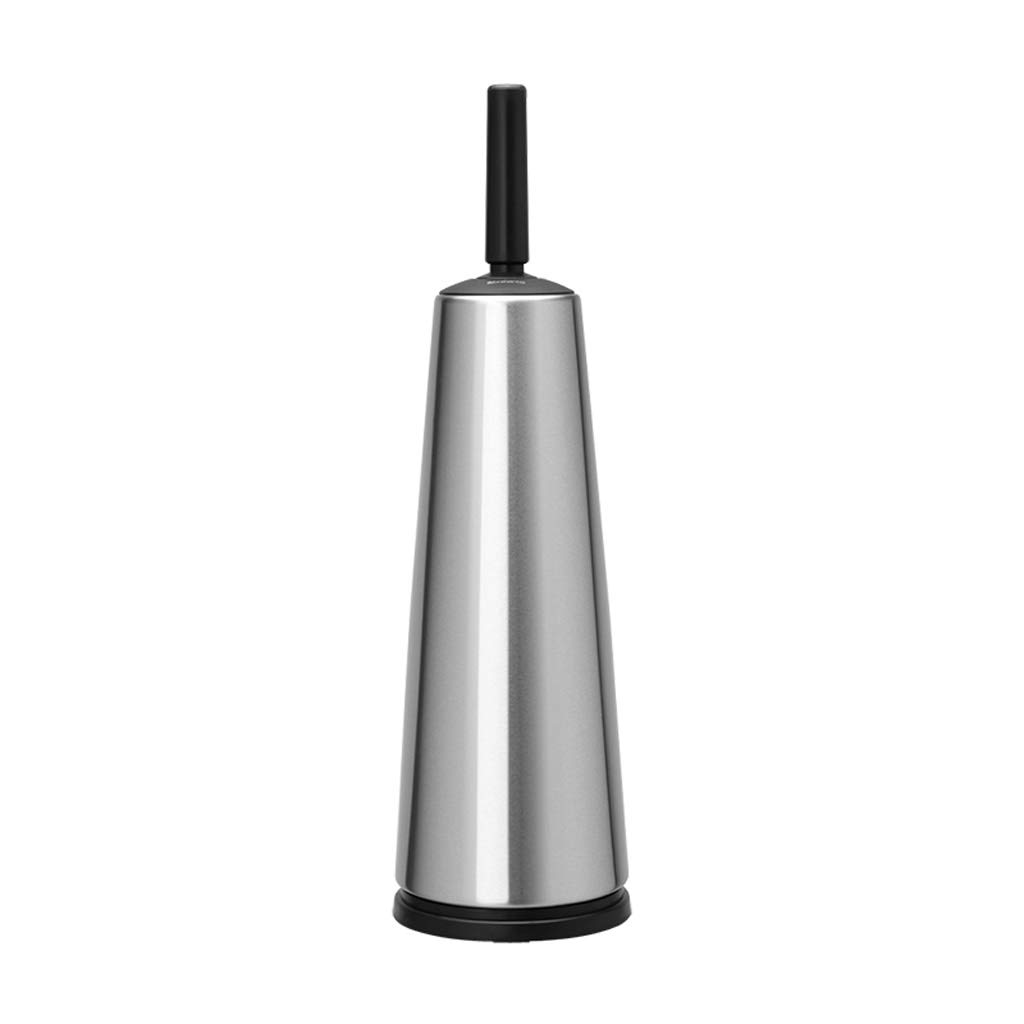Chrome Metal Toilet Brush Set with Holder - Straight Handle Corner Cleaning Brush for Bathroom & Toilet Bowl - Durable & Stylish for Home Cleaning (Ideal for Tight Spaces & Deep Cleaning)