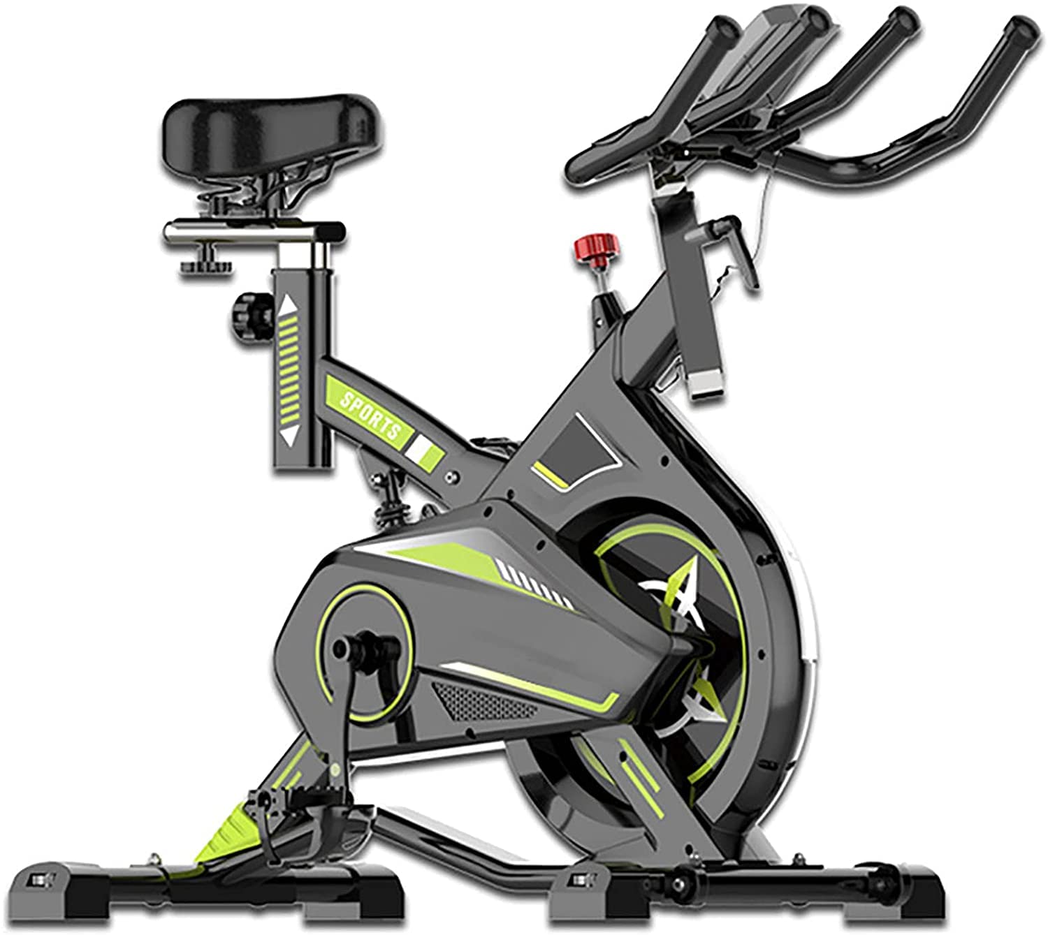 Fully Folding Exercise Bike Stationary Bike for Home Use - Magnetic Resistance, Pulse Monitor, Dumbbells & Resistance Bands - Compact Upright & Recumbent Fitness Bike with Comfortable Backrest - Perfect for Home Gym, Small Spaces & Full-Body Workouts