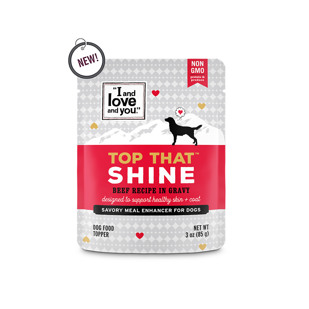 I and Love and You Top That Shine Beef Recipe in Gravy - Premium Meal Enhancer for Dogs | High-Protein Dog Food Topper for Picky Eaters & Senior Dogs | Perfect for Kibble Mixing & Digestive Health