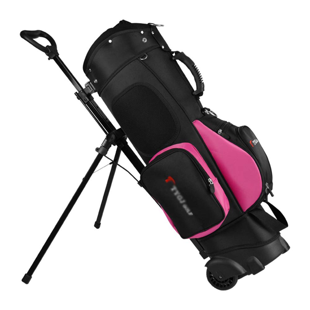 Portable Golf Bag with Wheels - Waterproof & Lightweight Stand Golf Bag for Women, Durable Golf Cart Bag Holds 13 Clubs - Perfect for Travel & Course Protection
