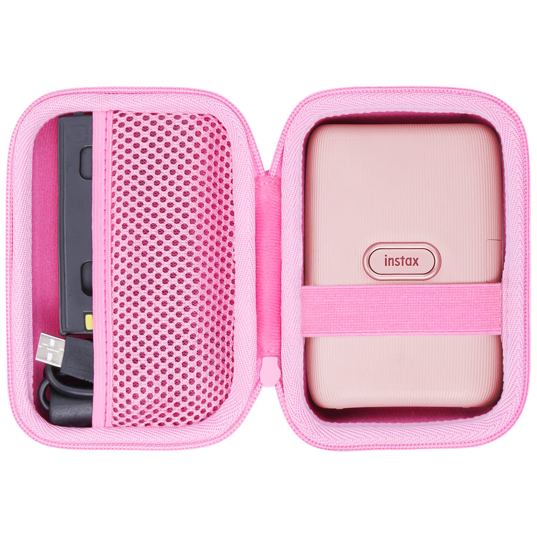 Fujifilm Instax Mini Link 2 & 1 Smartphone Printer Hard Travel Case - Durable Protective Cover for Instant Photo Printer (Pink) - Perfect for Travel, Parties & Home Decor