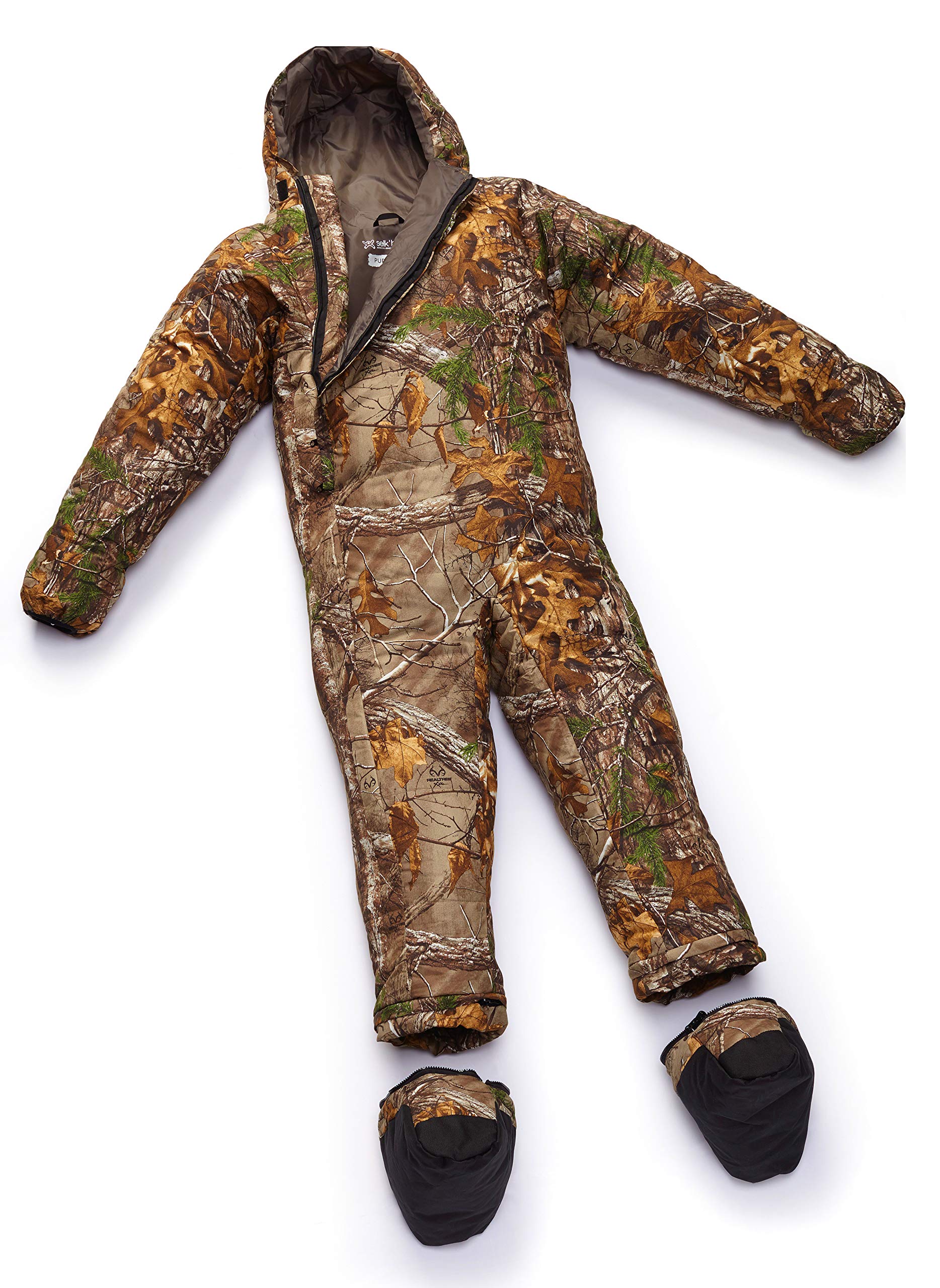 Selk'bag Instinct Wearable Sleeping Bag - Realtree Edge Camo for Outdoor Camping, Hunting, Fishing & Indoor Lounging | All-Season Comfort for Backpacking, Hiking & Home Use